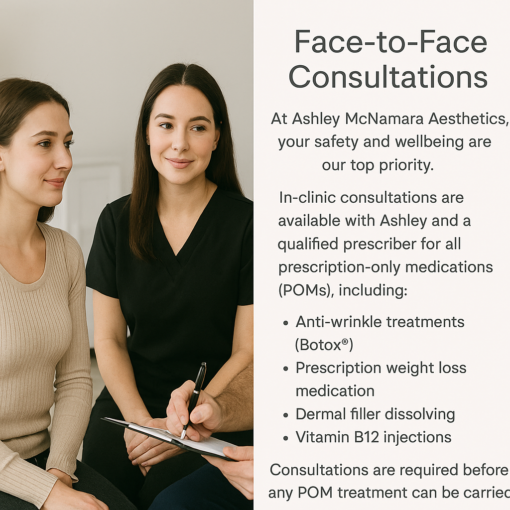 Face To Face Consultations for Prescription Only Medications (POM)
